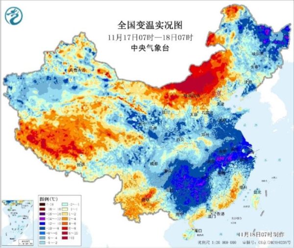 亚投金融 寒潮抵达华南 寒潮和大风预警继续发布